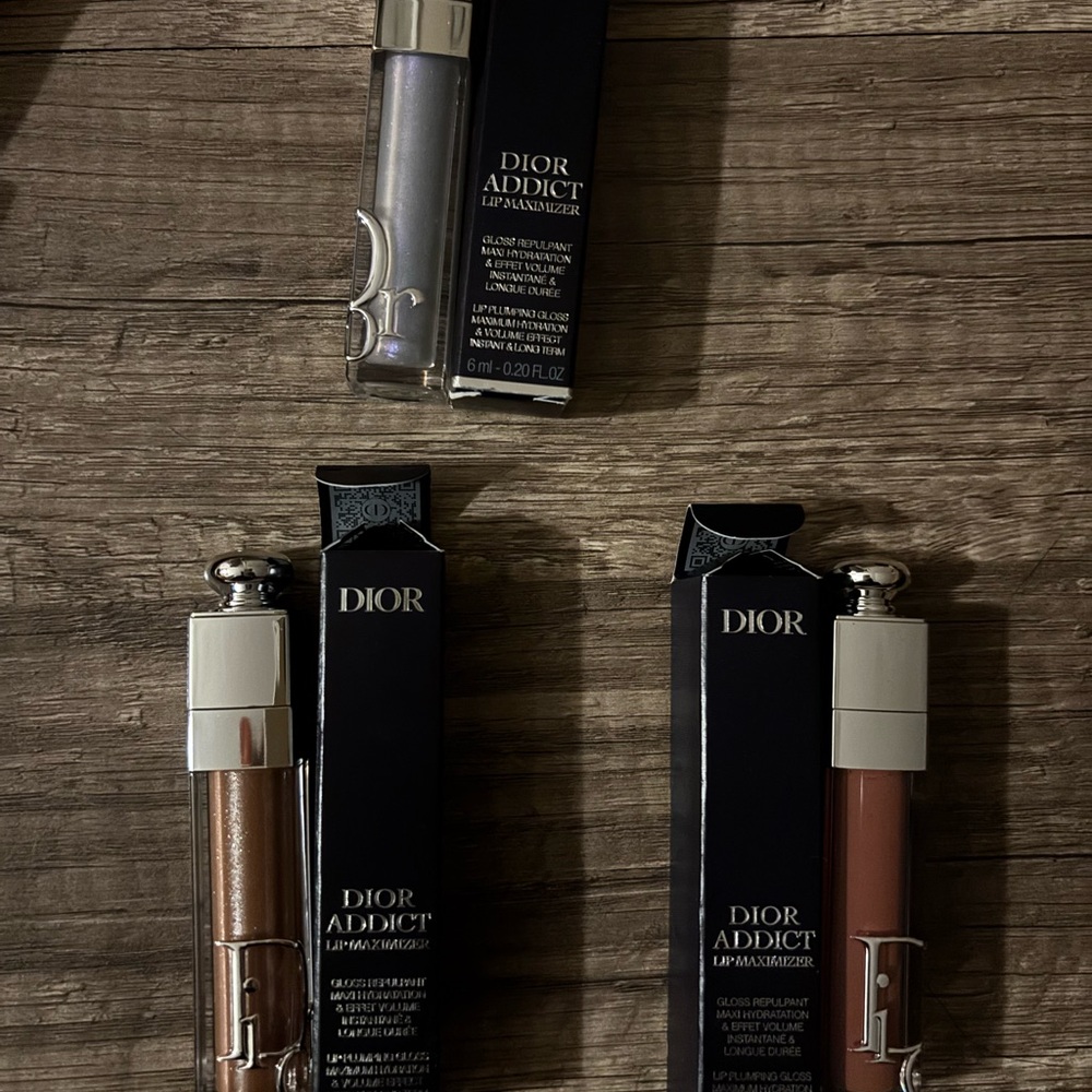 Dior Addict Lip Gloss Trio in Silver, Gold, and Tan (colors available)